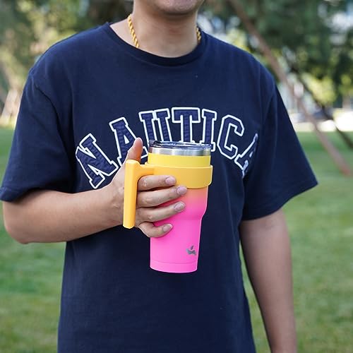 Image of Konokyo 40 oz Tumbler with Handle and Straw, Insulated Travel Mug