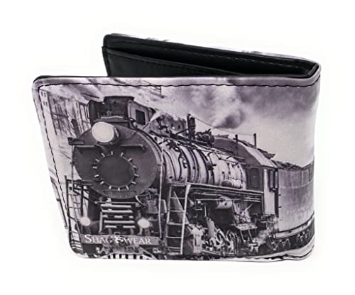 Shag Wear Train Wallet for Men and Teen Boys Vegan Faux Leather 4"3