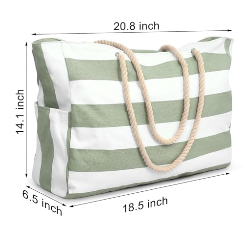 Becokan Large Waterproof Beach Tote