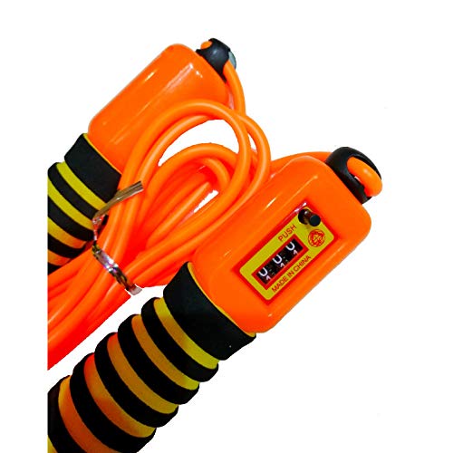 Powerpak Skipping/Jump Rope with Jump Counter and Foam Handles (colour as per availability) 1803B19