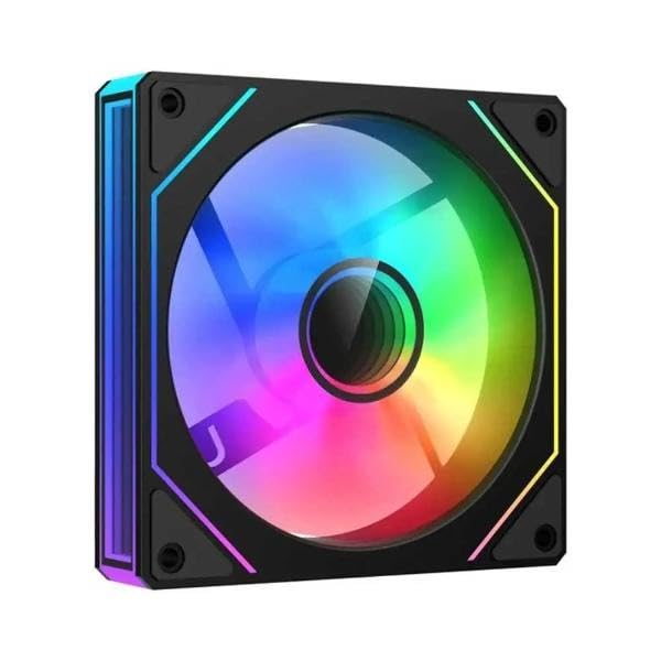 Image of NEXSA 120mm ARGB Cabinet Cooling Fan Infinity Mirror RGB PC Case Cooler | Features an infinity mirror addressable RGB design with automated PWM speed regulation loops. Low noise operation.