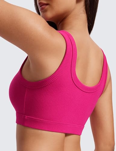 CRZ-YOGA-Ribbed-Sports-Bras-for-Women-U-Back-Wireless-Medium-Impact-Sports-Bra-Padded-Yoga-Workout-Bra
