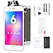 Premium Screen Replacement for iPhone 6 4.7' LCD Touch Digitizer Complete Display Glass Assembly with Earpiece, Front Camera, Proximity Sensor, Tempered Glass, Repair Tools, Easy Instruction(White)