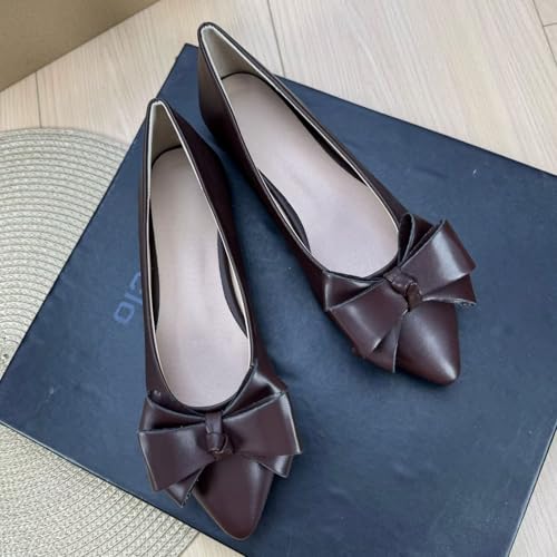 Image of SAILING LU Women's Bow-Knot Pointed Toe Ballet Flats