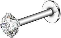 Piercing Labret em Titânio com Zircônia