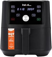 Instant Pot Vortex 6QT XL Air Fryer, 4-in-1 Functions that Crisps, Roasts, Reheats, Bakes for Quick Easy Meals, 100+ In-App Recipes, is Dishwasher-Safe, from the Makers of Instant Pot, Black