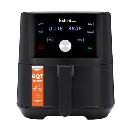 Instant Pot Vortex 6QT XL Air Fryer, 4-in-1 Functions that Crisps, Roasts, Reheats, Bakes for Quick Easy Meals, 100+ In-App Recipes, is Dishwasher-Safe, from the Makers of Instant Pot, Black