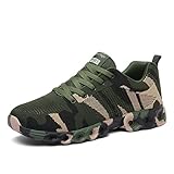 WILTENA Womens Mesh Camouflage Shoes Mens Non Slip Sports Running Tennis Sneakers Walking Shoes Camouflage(13) Size 8w/6.5m