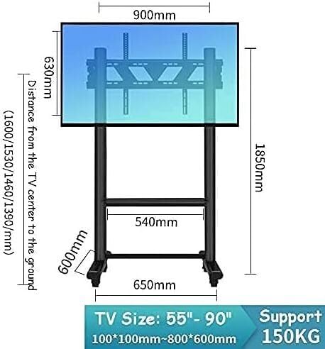 Soporte móvil para TV 55-90 pulgadas ajustable en altura miniatura 5
