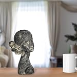 Beautiful Women Faces Resin Sculptures, Resin Art Statues Ornaments, Collectible Figurines for Home Living Room Office Shelf Decoration, Housewarming Great Gifts Ideas, Woman - Image 4