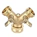 CFTGIW G3 4 Y Shape 2 Way Brass Hose Splitter with Water Faucet Ball Valve for Garden Greenhouse Suitable All Which Hoses to Sealing Can Hose Splitter the Tight Outlet Splitter2