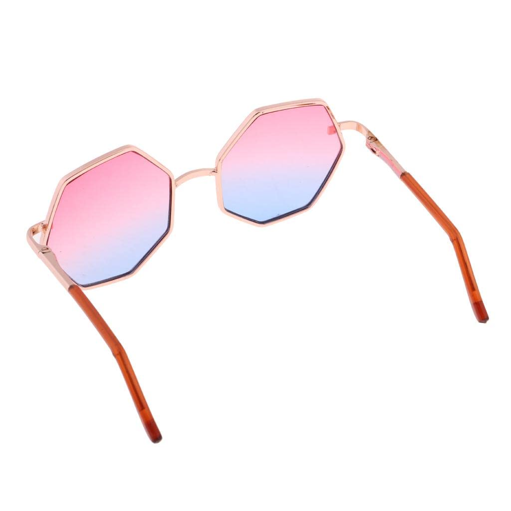 NIVAA Fashionable Hexagon Glasses Sunglasses For 20-25cm BJD Dolls Pink and Blue-image-38