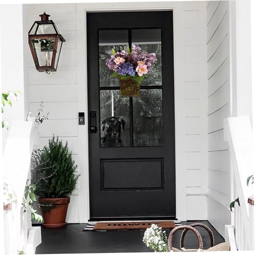 Guirnalda de flores silvestres para puerta delantera en primavera 6