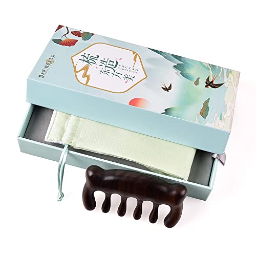 Experience Relaxation: MUJIANG Wooden Hair Comb Massage Embrace Cute Bear!
