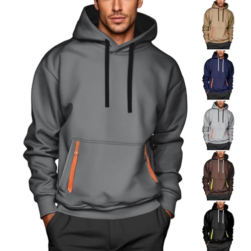 Oversized Hoodies for Men Big and Tall Casual Hooded Pullover Lightweight Loose Fit Sweatshirt with Kangaroo Pocket