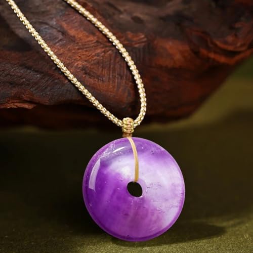 Breloques donut améthyste violette naturelle, perles de qualité supérieure - 5