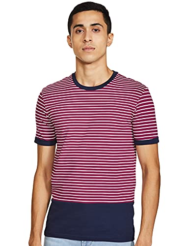 Image of United Colors of Benetton Men's Striped Regular Fit T-Shirt