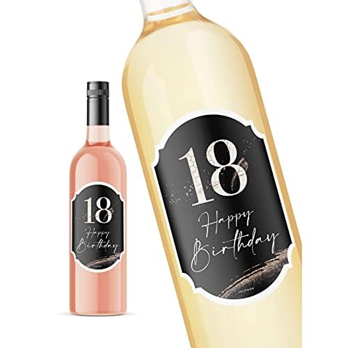 JoliCoon 18 Geburtstag Flaschenetikett - Happy Birthday 18-8,5x12cm