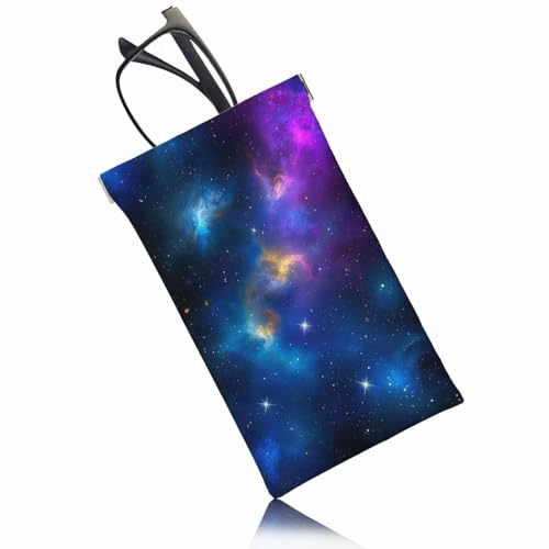 Beabes Galaxy Stars Glasses Case Slim Glasses Case Sleeve, Cosmos Nebula Universe Galaxy Space Travel Eyeglass Case Sunglass Case Organizer For Men Women Work Home, Blue