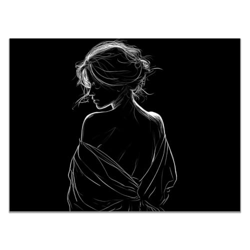 Póster de lienzo de fotos de mujeres hermosas y cuadros abstractos de 40x60cm