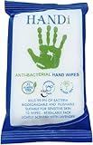 HANDi 15 Packs Of 10 Antibacterial Wet Wipes Hand Sanitising Travel Handy Kids Small Packets Childrens Adults Surface Flushable Biodegradeable Camping Festival Suitable On Sensitive Skin 150pc