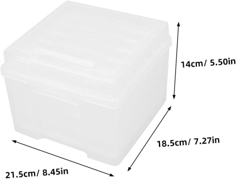 Angoily Photo Case for Pictures Multi-functional Organizer Box Snap Closure for Postcards Seeds and Accessories