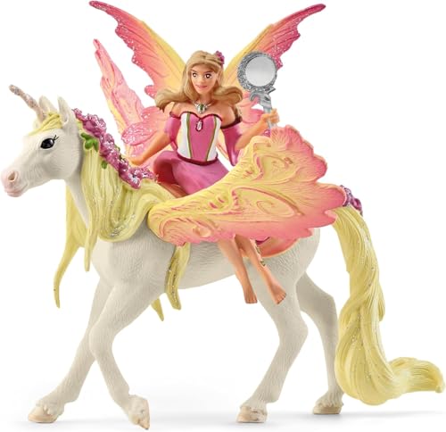 Image of Schleich Bayala - 7 PC Mermaid, Unicorn and Fairy Toy Starter Set for Girls and Boys - Cute Fairies and Unicorn Figures with Accessories - Fantasy Figurine Animal Playset for Kids Ages 5+ - 72178