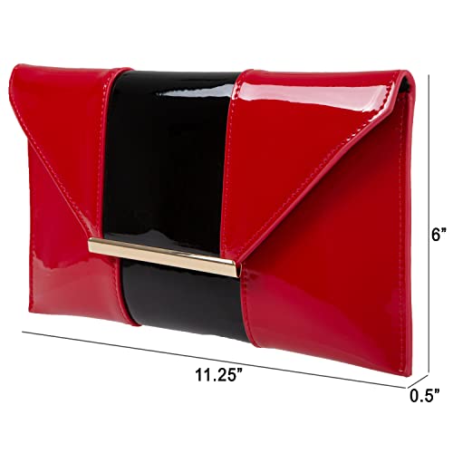 Image of JNB Faux Patent Leather Envelope Candy Clutch
