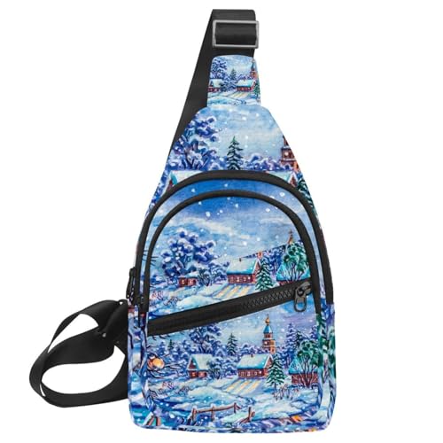 Sac à dos à bandoulière Snow House homme femme sac de poitrine multicolore léger