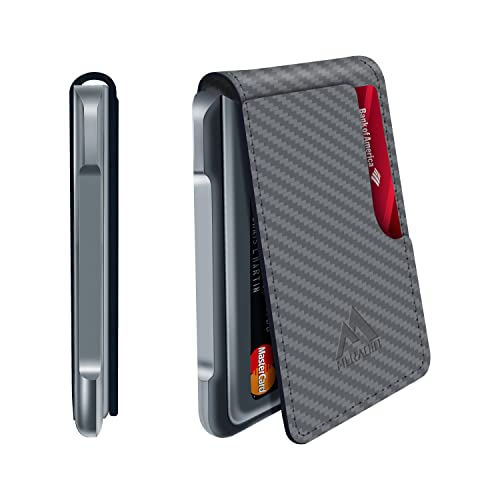 Image of MURADIN Mens Wallet Tactical Bifold Wallets for Men Metal RFID Blocking Aluminum Money Cards Holder Gifts for Men