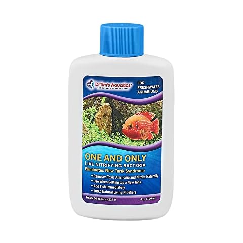 Dr Tim's Aquatics Freshwater One & Only Nitrifying Bacteria - for New Fish Tanks, Aquariums, Water Filtering, Disease Treatment - Eco-Friendly Fish Tank Cleaner - Removes Toxins - 4 Oz Cover