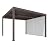 PURPLE LEAF Louvered Pergola Accessories 12 FT Outdoor Privacy Screen Sunshade Roller Blinds Adjustable Panels for 12' Side Pergola