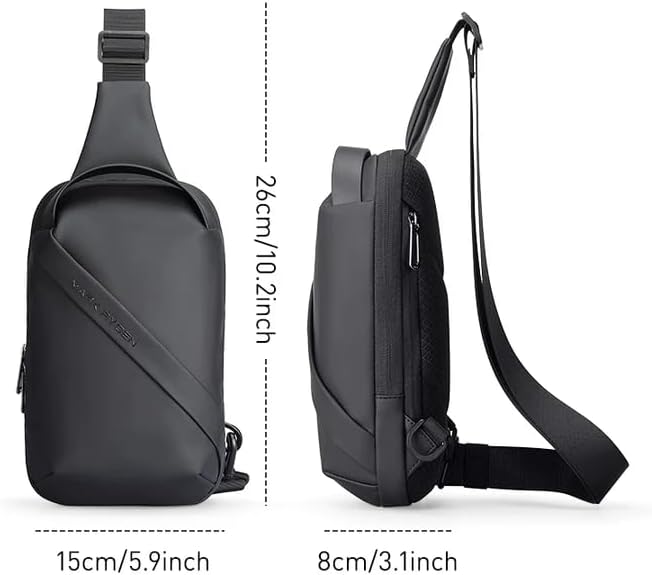 Muzee Crossbody Sling Bag for Women & Men,Lightweight Small Travel Backpack, One Strap Chest Bag for Hiking, Daypack & Travel Essentials - Image 4