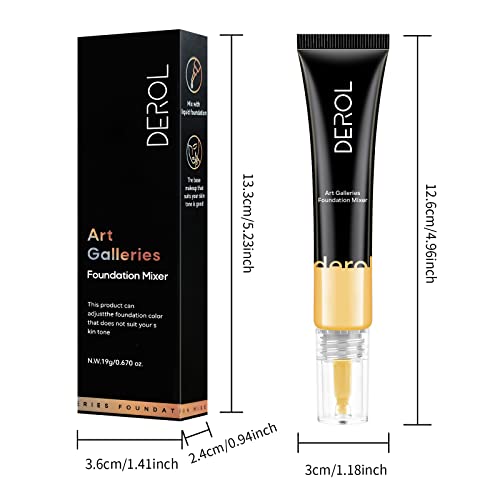 Freeorr Yellow Foundation Mixing Pigment, Yellow Foundation Shade Adjuster Foundation Color Corrector Delicate And Smooth, Easy To Blend Pink To Yellow 03#Maple Leaf,Pack Of 1, 0.67Oz #TOP6