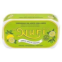 NURI Portuguese Sardines in Olive Oil and Lemon Special Edition - 4 Pack - 125g cans/tins
