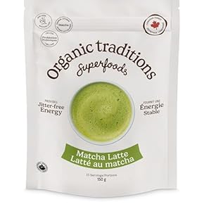 Organic Traditions Poudre de thé vert matcha latte | Poudre de matcha japonais authentique de qualité supérieure | Thé match