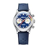 ADDIESDIVE Men's Wrist Watches Tachymeter Chronograph Panda Dial K1 Bubble Glass VK64 Quartz Sweep Second Movement Lume Casual Wear Fashion Driver's Watch