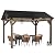 Aoodor 10 x 12 ft. Wood Gazebo,Outdoor Upgrade Cedar Wooden Frame Gazebo with Single Galvanized Steel Roof, for Patio Backyard Deck and Lawns - Light Grey