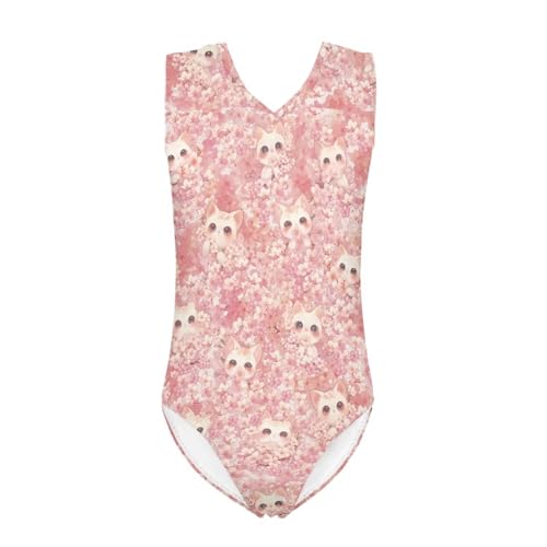 Image of Swimsuits for Girls 3-14 Summer Kids Bathing Suits Gymnastics Leotards One Piece Swimwear