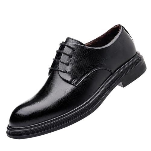 Men's Genuine Leather Oxford Shoes Business Formal Dress Shoes for Wedding Low Cut Lace Up Comfortable Loafer