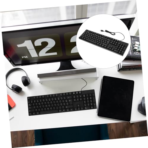 Teclado cable USB de 104 teclas con teclado numérico para trabajar de forma fluida 5