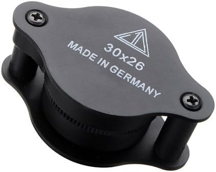 POCKET FOLDING JEWELER LENS 30 X LOUPE MAGNIFYING EYE GLASS MAGNIFIER(Black)