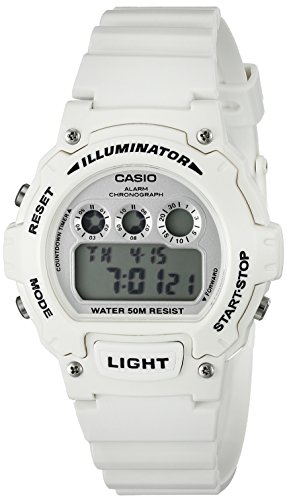 Casio W-214HC-7BVCF Mens White Chronograph Watch