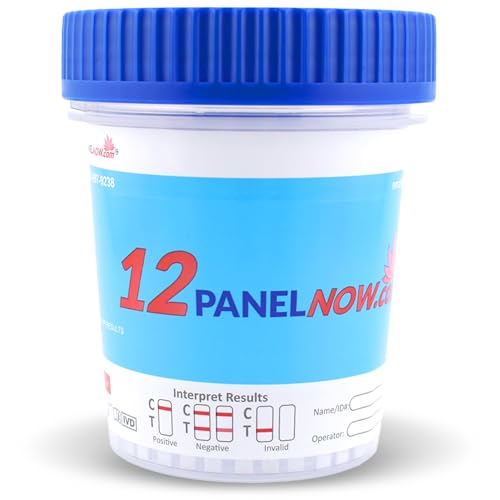 12 Panel Drug Test Kit for All Drugs - Urine Drug Test Cup with Temperature Strip - Trusted Results in 5 Minutes - Detects AMP, BAR, BUP, BZO, COC, MDMA, MET, MTD, OPI, OXY, TCA & THC - 12 PANEL NOW