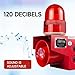 EOKHEOY Alarm Siren with Strobe Light 120dB Sound 25W Outdoor Waterproof Emergency Security Siren with Adjustable Volume Tone (with Plug) AC110V-120V