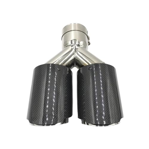 Escape de coche universal con silenciador de acero inoxidable y fibra de carbono de 51mm a 89mm