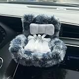 SwiftServ Doll Car Seat for 17cm Dolls with Air Vent Clip and Desktop Stand, Cute and Functional Car Ornament for Blind Box Doll Fans, Collectors (Grey Leopard Print)