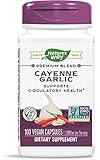 Nature's Way Cayenne Garlic, 40,000 HU Potency, 100 Vegetarian Capsules, Pack of 2
