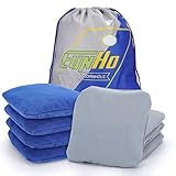 EunHo Dual Sided Cornhole Bags Regulation Set of 8 Professional Cornhole Bean Bags Slick and Stick for Tossing Game-All Weather