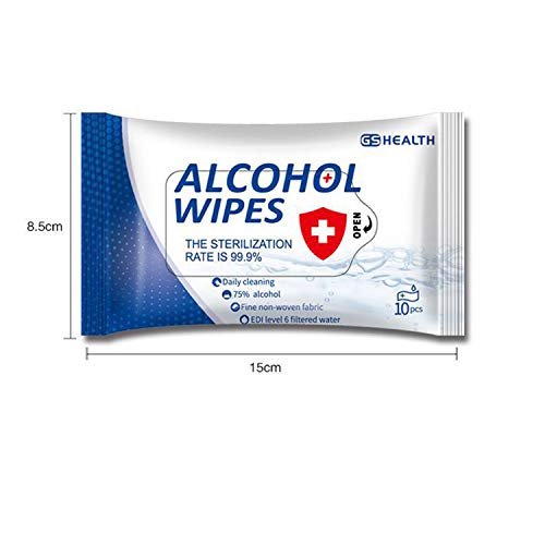 6 Packs Hand Sanitizer Travel Size Alcohol Disenfectig Wipes Portable Alcohol Swabs Pads Wipes for Phone, Elevator, Keyboard